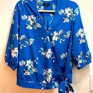 Blue/floral blouse from RW & CO.